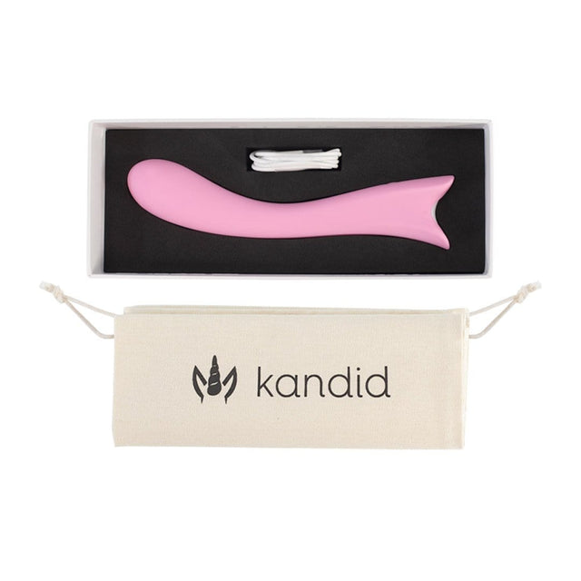 Rechargeable Pink Vibrator with 9 vibration patterns complete with storage bag and USB cable