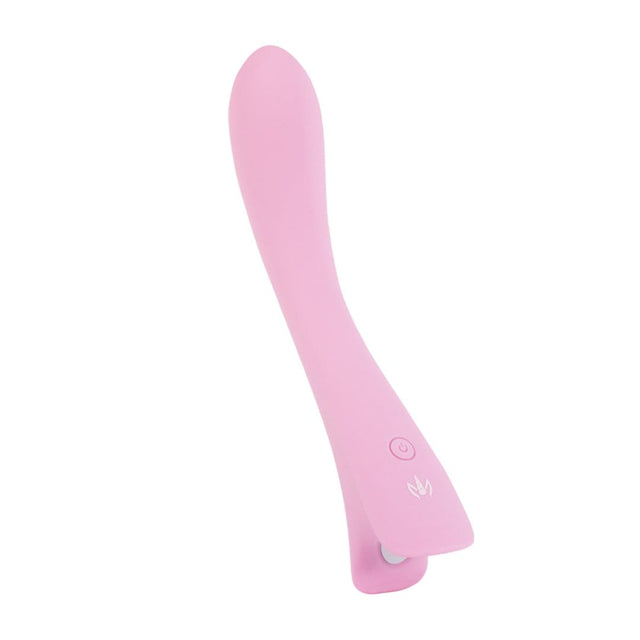 Pink Vibrator By Kandid in Pink made from soft body safe silicone with curved end