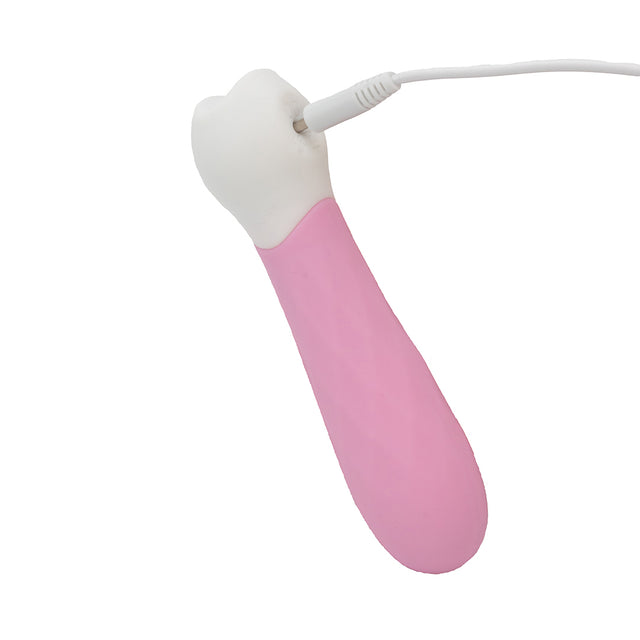 Rechargeable Small Vibrator by Kandid with 9 Vibration Patterns complete with storage pouch and USB cable, easily inserted behind the power button in the rear of the toy